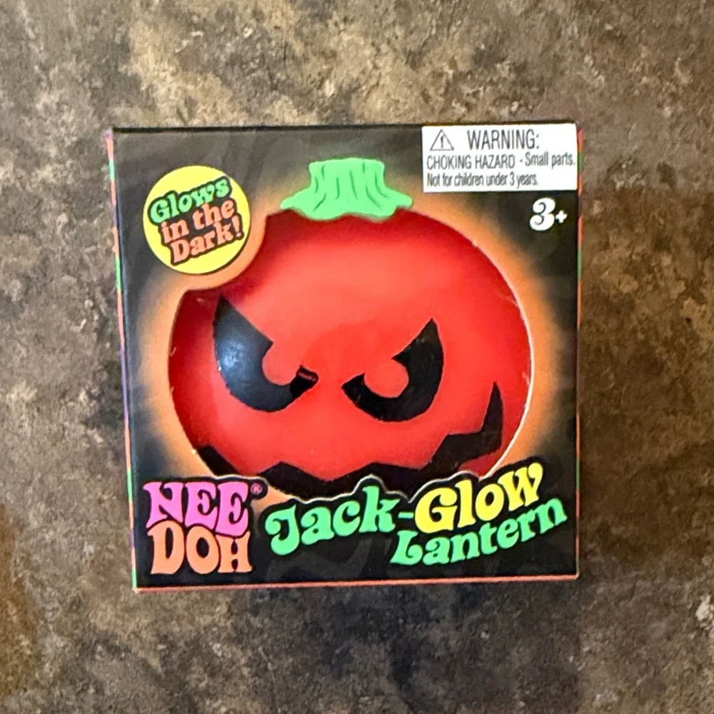 Nee Doh Jack-Glow Pumpkin Lanterns (3 Pack) & Nee Doh Jack-Glow Lantern (Orange)